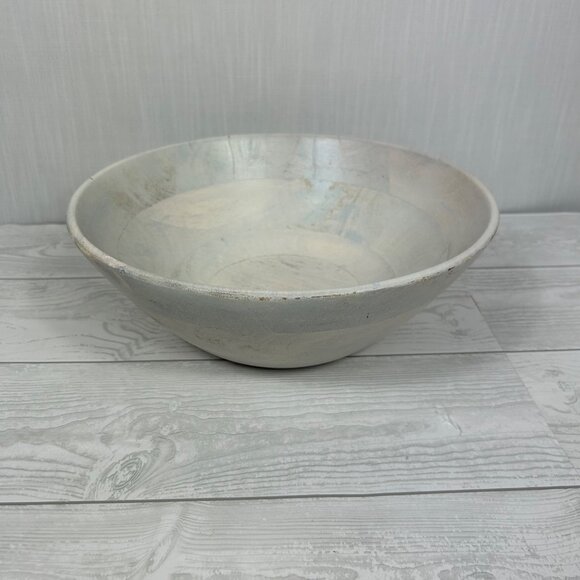 Handcrafted Wooden Decorative Bowl 12 Inches Bue White Grey‎ Boho - Picture 15 of 16